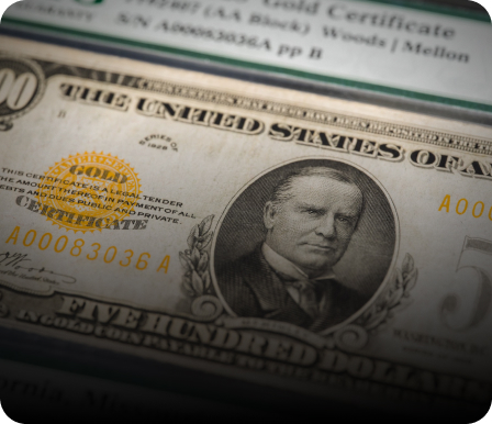 Five hundred dollar paper money bill image